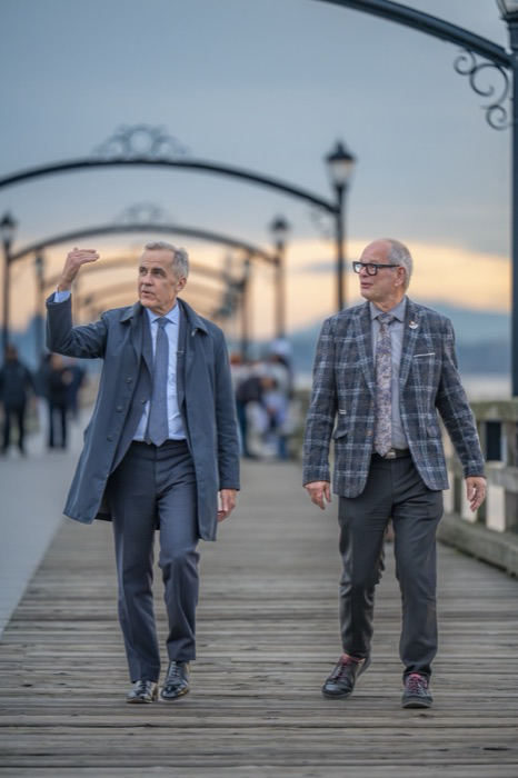 Ernie Klassen walking on the White Rock Pier